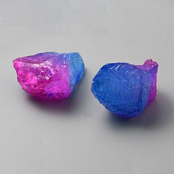 Гальванические необработанные грубые бусины из натурального кварца&nbsp;LS-G-WH0016-43B