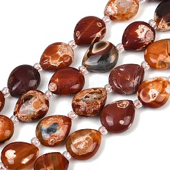 Природные пожары треск агат бисер нитей&nbsp;G-K393-E01-10x12