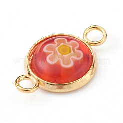 Соединители стеклянных линков millefiori ручной работы&nbsp;PALLOY-JF00628