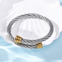 Bracelets joncs torques en acier inoxydable 304 pour femmes&nbsp;BJEW-P310-18GP
