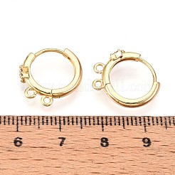 Латунный микропаве кубический цирконий кольцо серьги фурнитура KK-N261-46G