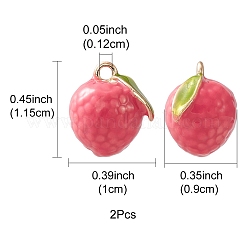 2шт латунные эмалированные подвески&nbsp;KK-YW0001-86