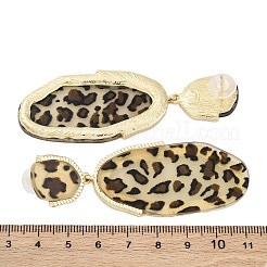 Серьги-гвоздики из акрила и сплава&nbsp;LS-EJEW-M074-01G-01