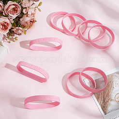 10 комплект силиконовых браслетов-шнуров&nbsp;BJEW-GO0001-29