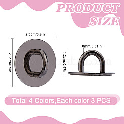 12шт. 4-х цветная вешалка из цинкового сплава AJEW-DR0002-13