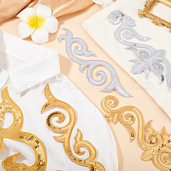 6 стиль благоприятное облако этнический стиль пвх вышивка пайетками полиэстер ткань термонаклейки нашивки PATC-GA0001-33