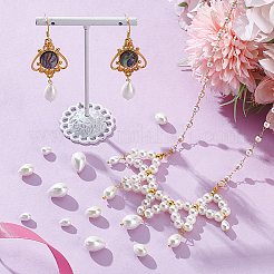 160 шт. 3 вида стеклянных жемчужных бусин-капель HY-NB0001-06B