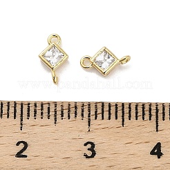 10 шт. латунные подвески-коннекторы со стразами&nbsp;KK-V006-04G-03