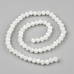 Chapelets de perles en verre électroplaqué&nbsp;EGLA-A034-J8mm-A08