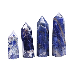 Decorazione del display per la casa in sodalite naturale a torre a punta&nbsp;PW-WG54681-03