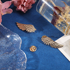 1 пара брошей из сплава в форме крыльев&nbsp;JEWB-CA0001-81