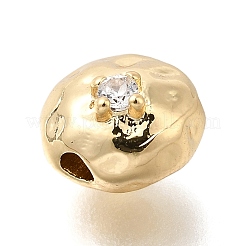 Латунные микропаве из прозрачного кубического циркония&nbsp;KK-U061-15A-G