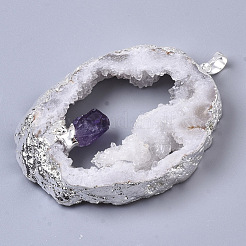 Натуральные друзы агат большие подвески&nbsp;G-R458-05A