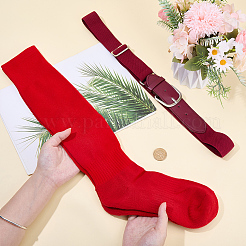 1 пара однотонных футбольных носков из поликоттона&nbsp;AJEW-CL0001-33B