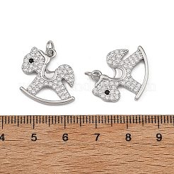 Shegrace Messing-Anhänger mit Mikropavé-Fassung aus schwarzem Zirkonia&nbsp;XGRQ4S655-746P