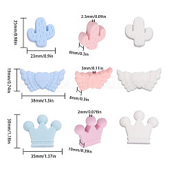 18шт 9 стиля пищевых экологически чистых силиконовых бусин SIL-CA0002-04