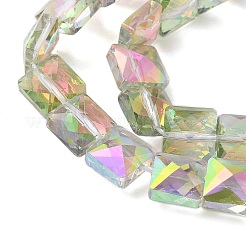 Стеклянные бусины с гальваническим покрытием &nbsp;EGLA-L045-B-HR01