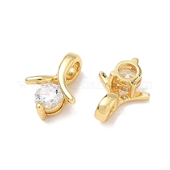 Ciondoli in ottone zirconi chiari micro pavé&nbsp;KK-D289-05G