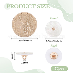 50 bouton à tige en alliage&nbsp;BUTT-FG0001-66B