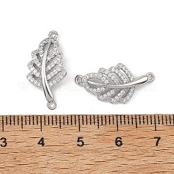 Verbindungsanhänger mit Mikropavé aus Messing mit durchsichtigen Zirkonia-Steinen&nbsp;XGRQ3P816-600P