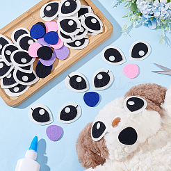 4 пакетик для валяния из шерсти с глазами и ртом&nbsp;DIY-PH0031-14B