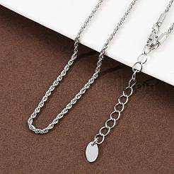 Ожерелья из латунной веревки толщиной 2 мм для женщин и мужчин NJEW-G174-01P