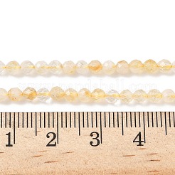 Нити из нагретых натуральных цитриновых бусин&nbsp;X-G-L622-C05-3mm-B