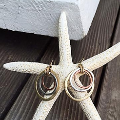 Серьги-подвески из сплава с кольцом FS-WGA4806-01