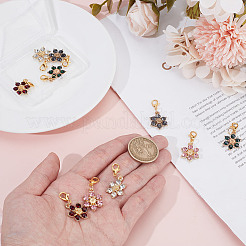 10 шт. 5-цветные подвесные украшения из сплава со стразами&nbsp;HJEW-DR00169