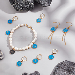 12шт 12 созвездия сплава эмали подвески запирающие стежков HJEW-PH01593