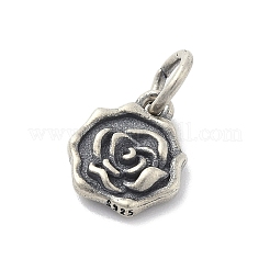 925 Sterling Silber Blumenanhänger mit Biegeringen und 925 Stempel&nbsp;STER-M021-02AS-02
