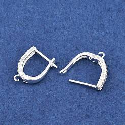 Risultati dell'orecchino a cerchio in ottone con placcatura a cremagliera micro pavé di zirconi&nbsp;CU-CBA5806-04S