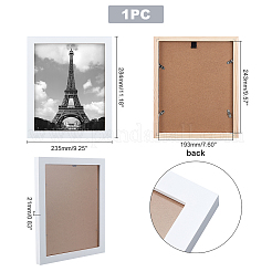 Cadre photo en bois&nbsp;DJEW-WH0050-08A