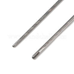 ビーズスピナー用フック付きスチールビーズ針  ビーズジュエリー用のカーブ針  ステンレス鋼色  18x0.06cm&nbsp;TOOL-C009-01B-04