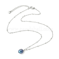 Collier pendentif en perle de culture d'eau douce naturelle en forme de pomme de terre&nbsp;NJEW-JN06346