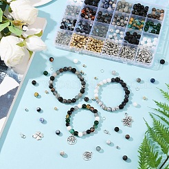 Наборы самодельных бусин из драгоценных камней и стекла DIY-YW0013-10