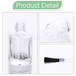 Прозрачный стеклянный лак для ногтей пустая бутылка&nbsp;MRMJ-GL0001-18