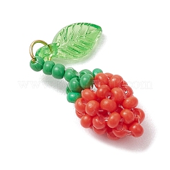 Подвески-розы из стеклянных бус&nbsp;PALLOY-MZ00627-04