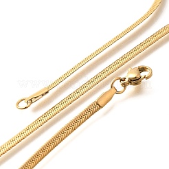 3 мм плоские цепочки-змейки из нержавеющей стали для мужчин и женщин&nbsp;NJEW-G160-03G