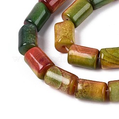 Крашеные бусины из натурального огненного агата с треском&nbsp;G-T144-58A-01