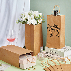 Rechteckige Geschenkverpackungstaschen aus Papier&nbsp;CARB-WH0085-009