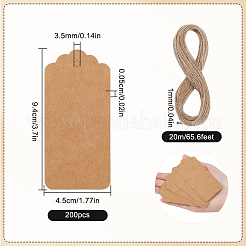 200 etichetta regalo in carta kraft bianca&nbsp;CDIS-SP0001-10D