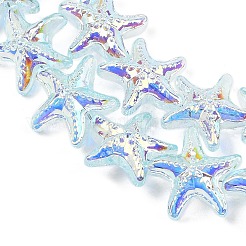 Chapelets de perles en verre électroplaqué&nbsp;EGLA-P069-01A-AB05