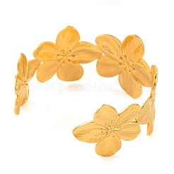 Bracelets manchettes ouverts en acier inoxydable 304 pour femmes&nbsp;LS-BJEW-G711-01D-G