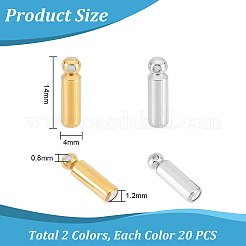 40 шт. 2-цветная задняя часть булавки для броши из нержавеющей стали 202 STAS-UN0049-48