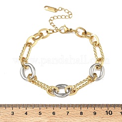 Bracelets à maillons ovales en acier inoxydable 304 pour femmes&nbsp;BJEW-A169-05GP