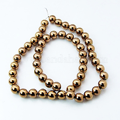 Немагнитные синтетический гематит бисер пряди&nbsp;X-G-G091-4mm