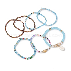 Elastische Armbänder aus böhmischem Harz&nbsp;BJEW-Z169-01B