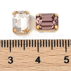 Strass in vetro ottone da cucire su strass&nbsp;RGLA-B004-04A-G