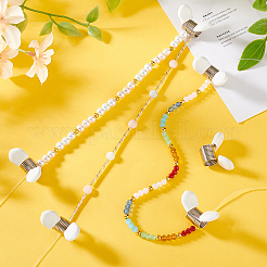 6 шт. 201 мини-пружинные зажимы для бусин из нержавеющей стали для изготовления бисерных украшений TOOL-UN0001-43